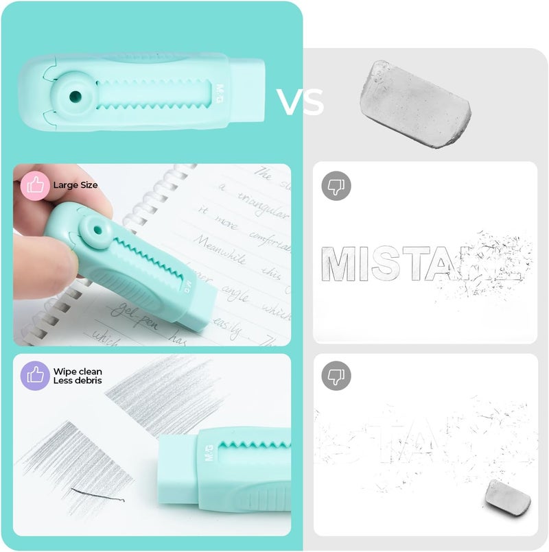 MG 4 Pcs Cute Erasers for Kids Sliding Retractable Pencil Erasers, Push Pull Design Cute Erasers Stationery Supplies for Kids Back to School Supplies for Office - Image 4